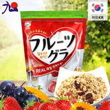 韩国进口食品 九日牌水果颗粒谷物营养即食燕麦片 早餐冲饮代餐
