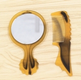 小镜子带梳子化妆镜套装学生旅行便携式小巧镜子韩国创意随身镜