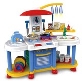 儿童过家家玩具 带灯光语音做饭女孩过家家厨房玩具餐具厨具套装