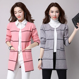 2016秋季新款品牌女装羊绒外套韩版中长款开衫毛衣针织衫羊毛大衣