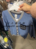HM H&M专柜正品代购 2016春男童宝宝蓝色V领条纹细针织开胸开衫
