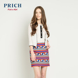 PRICH 2016夏季新品纯色小开衫七分袖开衫PRKC62502M
