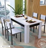 特价4人白色组合餐桌椅简单简易餐桌子 小桌子餐饮店小户型餐桌