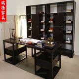 新中式仿古办公桌椅组合大班台书房家具水曲柳实木禅意书桌写字台