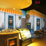 大型壁画 商用比萨蛋糕汉堡面包店墙纸 休闲咖啡餐厅背景墙壁纸