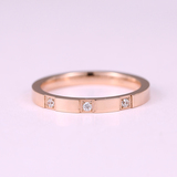 韩版镀18K玫瑰金情侣戒指女对戒尾戒食指钻钛钢戒指指环饰品女
