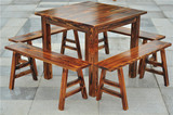 特价批发实木餐桌椅组合方形吃饭桌子简约家用饭店中餐厅一桌四椅