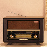 唐典cr066收音机怀旧古董木质老式多功能仿古复古am/fm蓝牙收音机