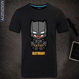 Agitation纯棉圆领短袖T恤男女夏季衣服宽松大码美漫蝙蝠侠BATMAN