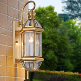 观复 欧式全铜壁灯 户外防水玻璃灯具 美式乡村复古艺术灯饰GFB7