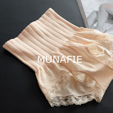 新款MUNAFIE女日本无缝高腰微收腹暖宫提臀燃脂记忆蕾丝塑身内裤