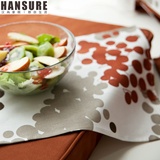 汉尚 现代中式西餐垫隔热垫碗垫盘垫桌垫杯垫全棉布艺欧式简约