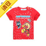 2015齐齐蛙夏装儿童装短袖T恤 婴儿上衣宝宝圆领面包超人卡通卫衣