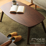 北欧茶几实木宜家桌子家用现代简约咖啡圆桌折叠日式实木茶桌客厅