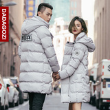 冬装新品韩版学生情侣装中长款棉服大码休闲棉衣青年男女棉袄外套