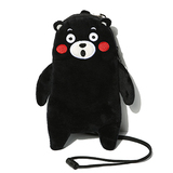 日本熊本县吉祥物 KUMAMON熊本熊挂绳卡包 黑熊手机袋 零钱包