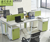 深圳办公家具屏风办公桌4人卡位钢架多人员工位职员办公桌椅组合