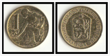 捷克斯洛伐克1克朗硬币 年份随机 KM#50