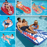 成人加厚充气浮排浮板气垫床荧光水上单双人浮床椅子沙发漂流游泳
