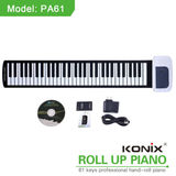 代购USB电钢琴键盘灵活柔软的61键便携式数字音乐卷起
