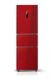 美的冰箱 Midea/美的 BCD-221TGEM 流纱红 玻璃面板 节能三门冰箱