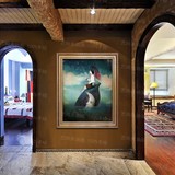欧式家居客厅玄关书房 有框装饰画 经典寓意唯美梦幻人物抽象油画