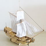 近水台科普 古典木质帆船模型拼装套材木质拼装“荷兰皇家游艇”