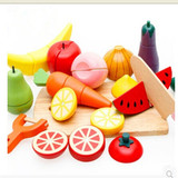 水果玩具木制磁性切切乐 宝宝水果切切看包邮儿童益智玩具切蔬菜