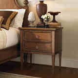环保美式乡村床头柜做旧复古新古典床头柜实木抽屉式储物柜子订做