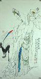 国画 写意人物 专用纸四尺 南海观音 手绘临摹王西京作品特价促销