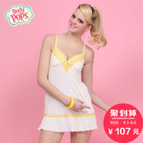 韩国bodypops2016春夏新品女性吊带睡裙性感波点吊带裙BCFL423B31