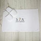 白地巾地垫纯棉加厚星级酒店SPA浴室宾馆卫浴防滑垫足浴凳巾