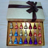 【包邮】好时之吻kisses巧克力21粒金礼盒装情人节妇女节生日礼物