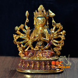 【佛缘汇】尼泊尔进口7寸 准提菩萨 铜鎏金 半鎏金 准提佛母 佛像