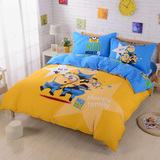 小黄人卡通全棉儿童3D被套1.2米1.5米1.8米2.0床笠床单款四件套