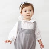 Y005韩国代购正品木耳领宝宝淑女公主衬衫 长袖上衣 婴儿春秋童装