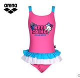 arena 女童连体儿童泳衣 女孩连体三角彩色印花 甜美可爱时尚舒适