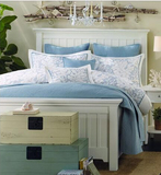 新款欧式床美式床实木床白色床双人床储物床箱体床气压1.5米1.8米