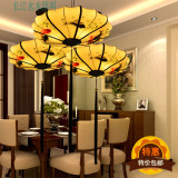 新中式吊灯具客厅古典茶楼书房酒店艺术灯笼现代创意手绘布艺仿古