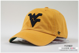 NCAA西维吉尼亚大学棒球帽男女运动帽户外遮阳帽时尚鸭舌帽韩版帽