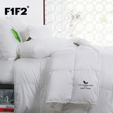 F1F2家纺 白鹅绒羽绒被正品 冬被加厚保暖被芯 特价双人被子