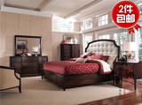 高端定制欧式古典实木床1.8米大床双人床复古美式卧室组合家具