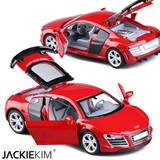 彩珀1:32仿真奥迪R8 GT合金汽车模型声光回力小汽车儿童礼品玩具
