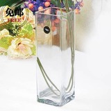 包邮 富贵竹百合经典多款水晶玻璃花瓶透明插花玻璃花瓶方缸