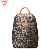 美国GUESS女包时尚豹纹双肩包学生书包潮流个性大容量背包旅行包