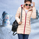 冬季新款韩版女装时尚修身羽绒服短款加厚连帽羽绒棉服学生装