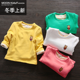 宝宝加绒打底衫韩版女男童冬季保暖上衣婴儿童装长袖t恤1-2-3岁潮