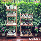 简约中式实木花架多层创意中国风经典置物架花盆架室内阳台客厅
