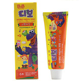儿童牙膏3-6-12岁进口可食韩国保宁BB橘子香橙味80g可吞咽