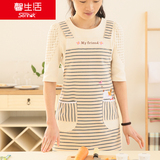 围裙韩版时尚可爱 成人家居厨房做饭无袖围裙布艺卡通防污工作服